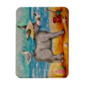 Mooie strand ezel magneet (Verticaal)