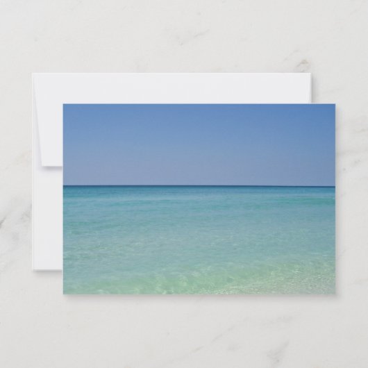 Mooie strand fotografie kust bruiloft RSVP kaartje (Achterkant)