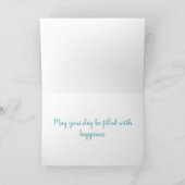 Mooie strand Happy Birthday Kaart (Binnen)