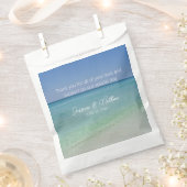Mooie strand horizon gepersonaliseerde bruiloft bedankzakje (Geknipt)