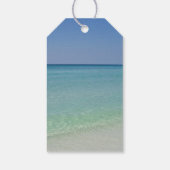Mooie strand horizon gepersonaliseerde bruiloft cadeaulabel (Achterkant)
