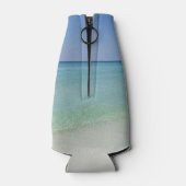 Mooie strand horizon gepersonaliseerde bruiloft flesjeskoeler (Achterkant)