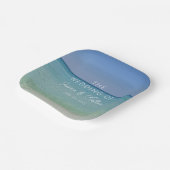 Mooie strand horizon gepersonaliseerde bruiloft papieren bordje (Gebogen)