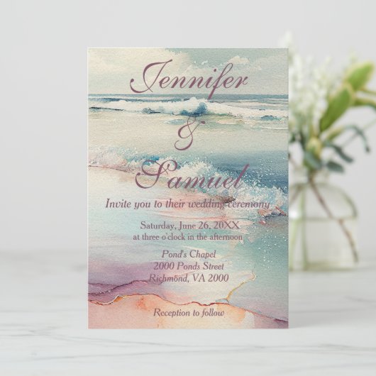 Mooie strand landschap kaart (Staand voorkant)