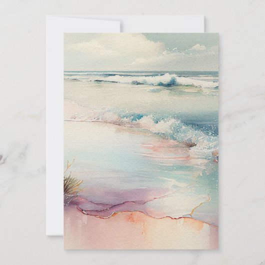 Mooie strand landschap kaart (Achterkant)