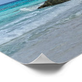 Mooie strand op Great Guana Cay Poster (Hoek)