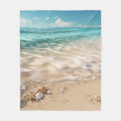 Mooie strand scene fleece deken (Voorkant)