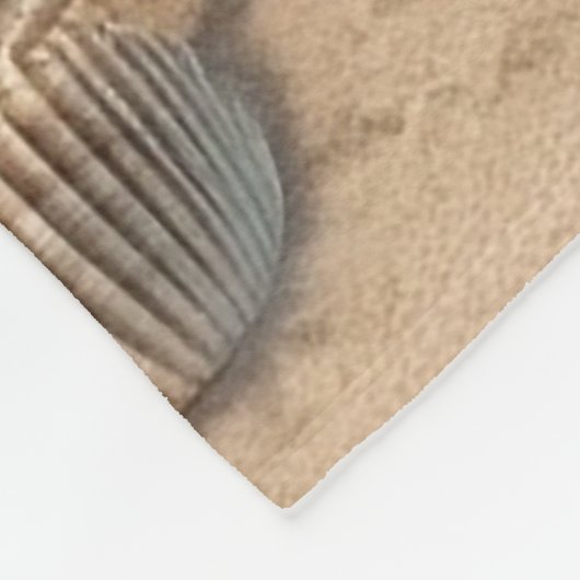 Mooie strand scene fleece deken (Hoek)