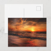 Mooie strand Sunset Briefkaart (Voorkant / Achterkant)