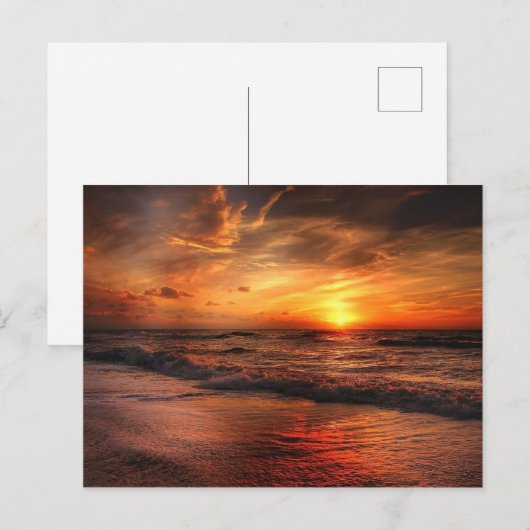 Mooie strand Sunset Briefkaart (Voorkant / Achterkant)