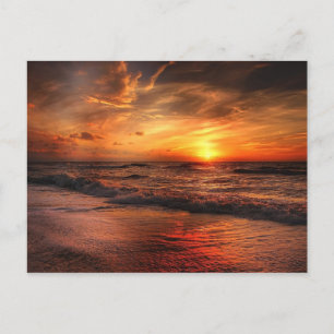Mooie strand Sunset Briefkaart