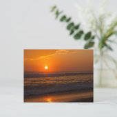 Mooie strand Sunset Briefkaart (Staand voorkant)