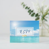 Mooie Strand Wedding RSVP kalligrafie | suite Briefkaart (Staand voorkant)