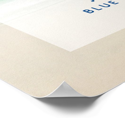 Mooie strand Welkom op onze trouwposter Poster (Hoek)