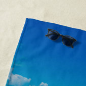 Mooie strand zee gepersonaliseerde naam strandlaken (In situ)