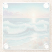 Mooie strand Zee Waves Onderzetter (Achterkant)
