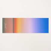 Mooie strand zee zonsondergang aangepaste naam yogamat (Voorkant (horizontaal))