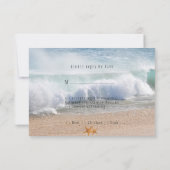 Mooie strand zomer tropische bruiloft RSVP kaartje (Achterkant)