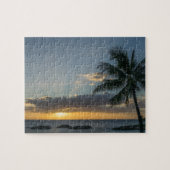 Mooie strand zonnepalm Trees Clouds Legpuzzel (Horizontaal)