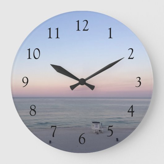 Mooie strand zonsondergang grote klok (Voorkant)