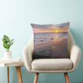 Mooie strand zonsondergang hart kussenhoes kussen (Stoel)