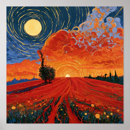 Mooie strand zonsondergang print interieurontwerp (Voorkant)