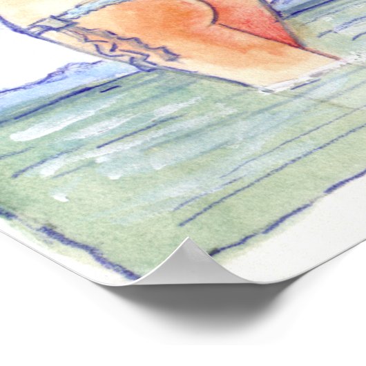 Mooie strandbodem poster (Hoek)