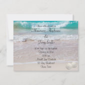 Mooie strandbruiloft uitnodiging (Voorkant)