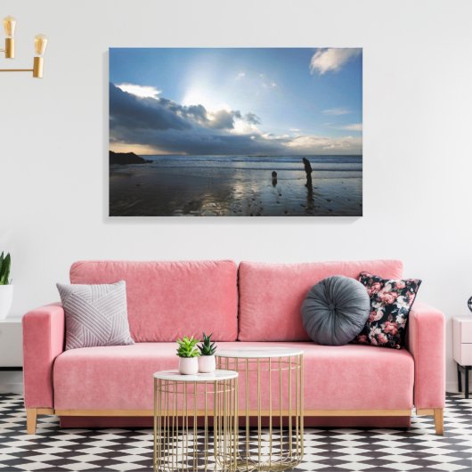 Mooie stranden en hemel canvas afdruk (Insitu (Woonkamer))