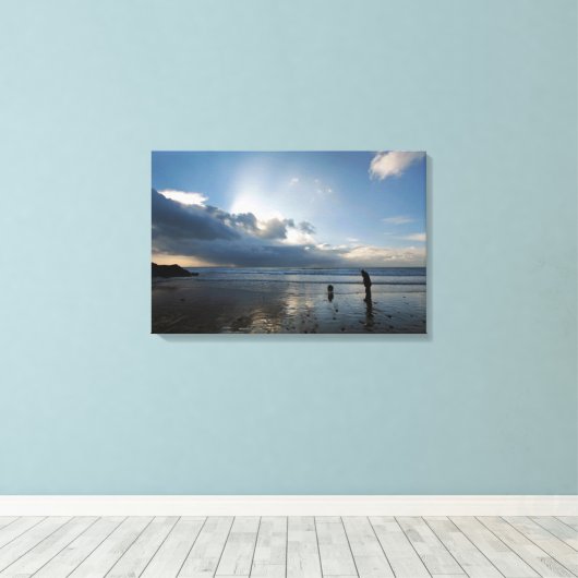 Mooie stranden en hemel canvas afdruk (Insitu (Houten vloer))