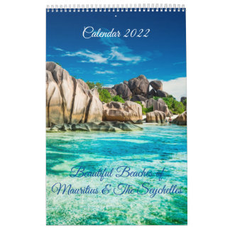 Mooie stranden van Mauritius en de Seychellen Kalender