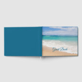 Mooie strandfoto met oceaangolven gastenboek (Volledig)