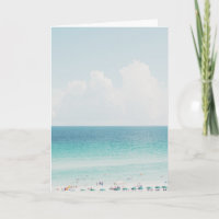 Mooie strandfotografie Koele blauwe oceaanlucht