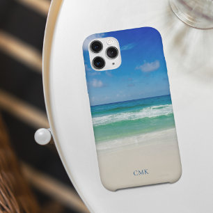 Mooie strandfotografie Oceaankust Monogram iPhone 14 Hoesje