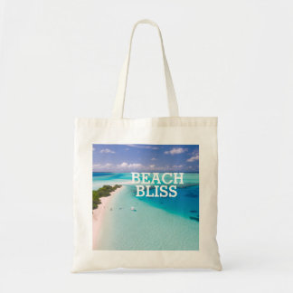 Mooie strandgeluk herbruikbaar tote bag