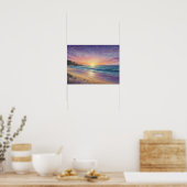 Mooie strandgolven en kustkunst poster (Keuken)