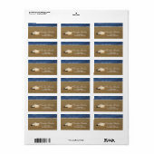 Mooie strandgolven | Zeeschelp nautische bruiloft Etiket (Full Sheet)