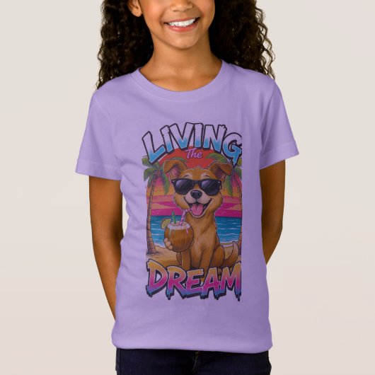 Mooie strandhond zomer T-shirt (Voorkant)