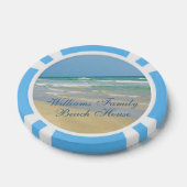 Mooie strandhuis aangepaste kustfeestje poker chips (Enkel)