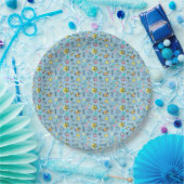 Mooie strandprint papieren bordje (Feest)