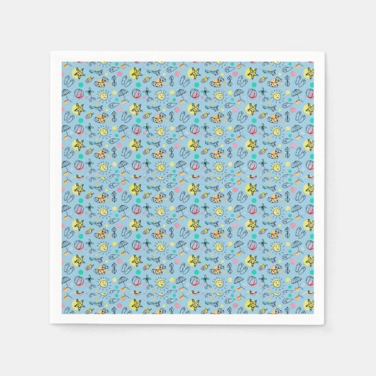 Mooie strandprint servet (Voorkant)