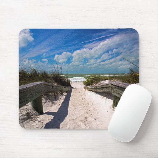 Mooie strandscène muismat (Met muis)