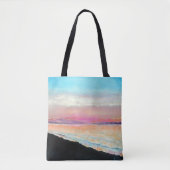 Mooie strandzonsondergang in pastels | CANVAS TAS (Voorkant)