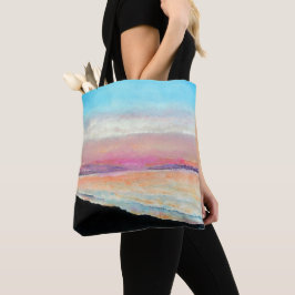 Mooie strandzonsondergang in pastels | CANVAS TAS