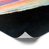 Mooie strandzonsondergang in zachte pastels poster (Hoek)