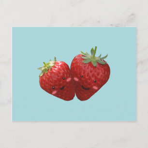 Mooie Strawberry Paar Briefkaart