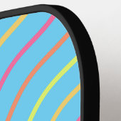 Mooie streep Wvay Heeringbone op maat Pickleball Paddle (Links Detail)