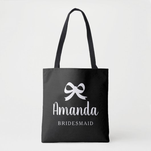 Mooie strik knoop op maat gemaakte schoudertas voo tote bag (Voorkant)