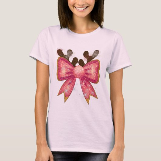 mooie strik ontwerp T-shirt voor meisjes (Voorkant)