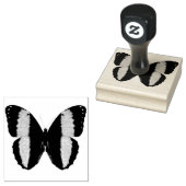 Mooie Stripe Butterfly Rubber Stamp Rubberstempel (Gestempeld)